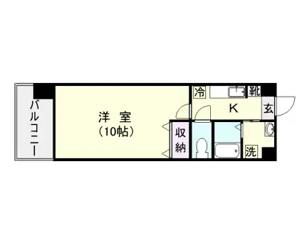 グランセーヌ二軒茶屋(1K/6階)の間取り写真