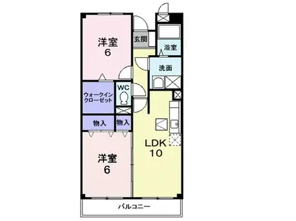 コスタ・あおやぎ(2LDK/2階)の間取り写真