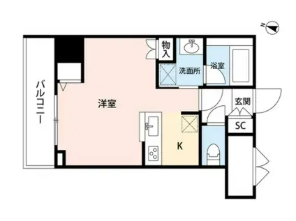 パークソレイユ弐番館(ワンルーム/6階)の間取り写真