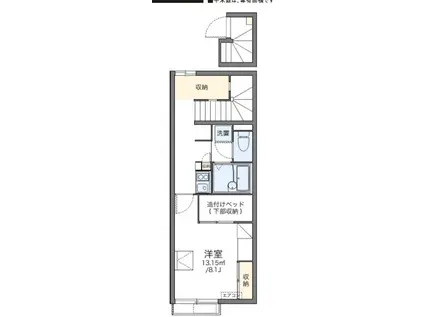 レオパレスプレジール町田(1K/2階)の間取り写真