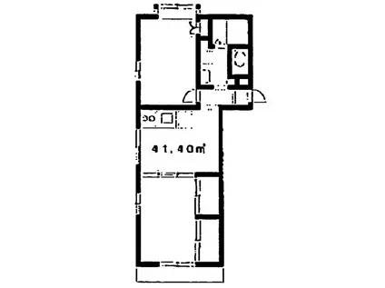 エステートピア湯沢(2DK/2階)の間取り写真