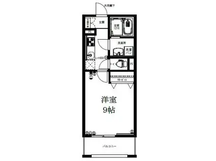 ルネ ドール マノ(1K/1階)の間取り写真