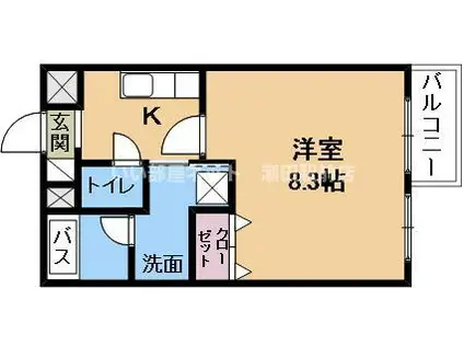 アンビエンテ(1K/2階)の間取り写真