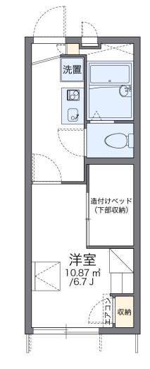 レオパレス堀田(1K/1階)の間取り写真