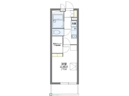 レオパレスグランド オープリー(1K/3階)の間取り写真