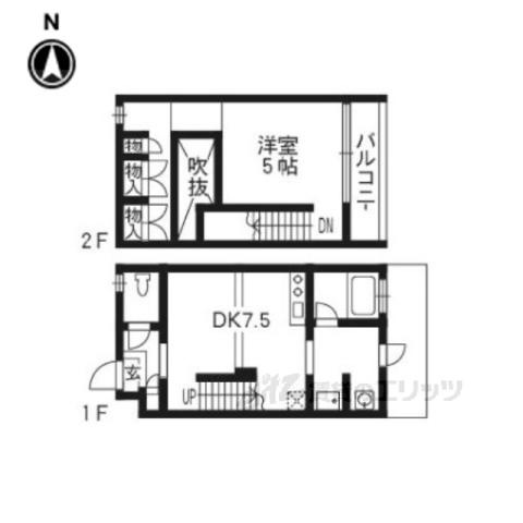 PALAZZODIRATTI(1DK/1階)の間取り写真