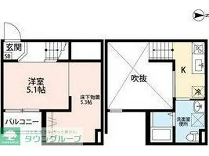 ルミエール十一番町ルミエールジュウイチバンチ(1K/1階)の間取り写真