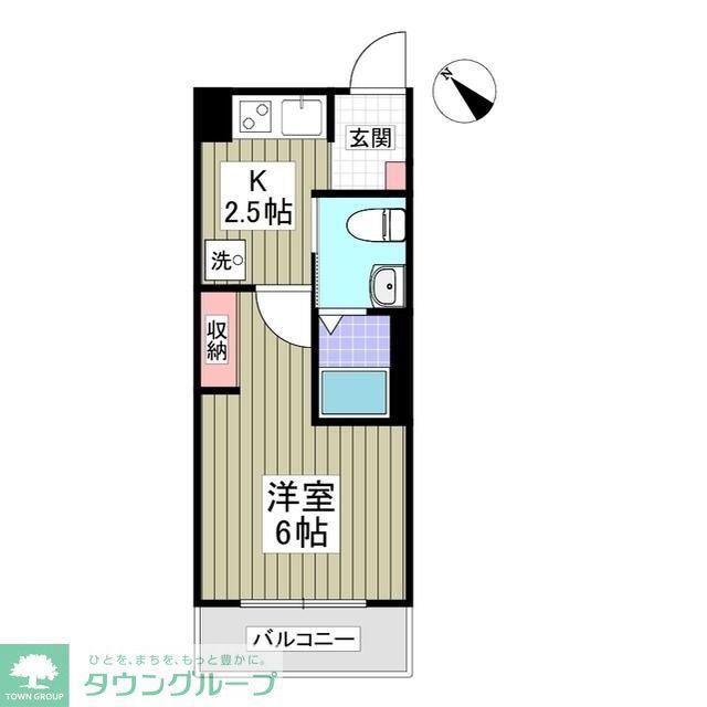 ラフィネ(1K/3階)の間取り写真