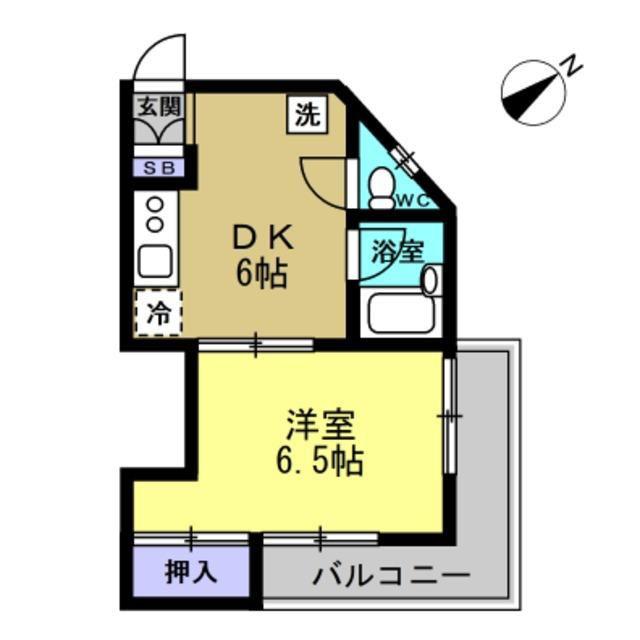 セイダイマンション(1DK/3階)の間取り写真