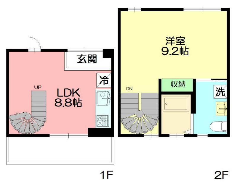 鵠ノ杜舎 椚(1LDK/1階)の間取り写真