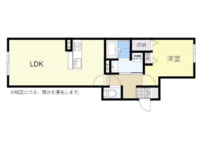 ベレオ NINE 富士見(1LDK/3階)の間取り写真