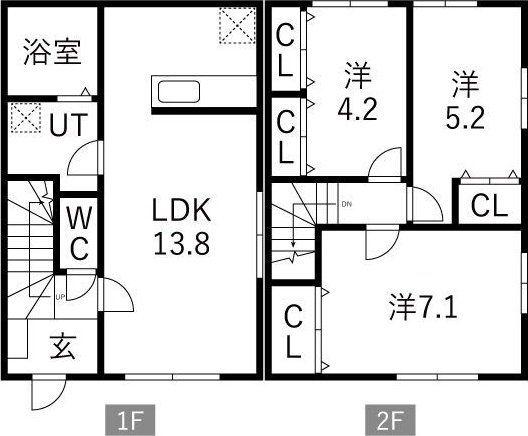 COMFORT青山(3LDK/1階)の間取り写真