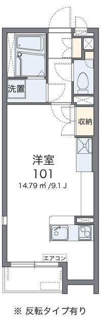 ミランダWIN WIN(ワンルーム/1階)の間取り写真