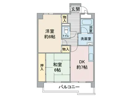 レジデンス千代田(2DK/3階)の間取り写真