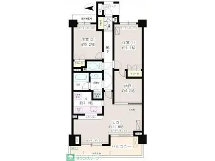 パーク・ハイム中野坂上(2SLDK/8階)の間取り写真