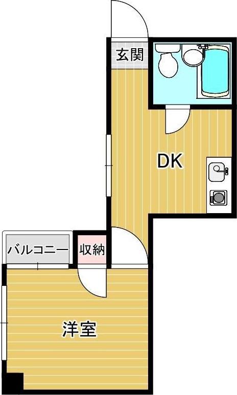 ぐらんじゅーる白鷺(1DK/3階)の間取り写真