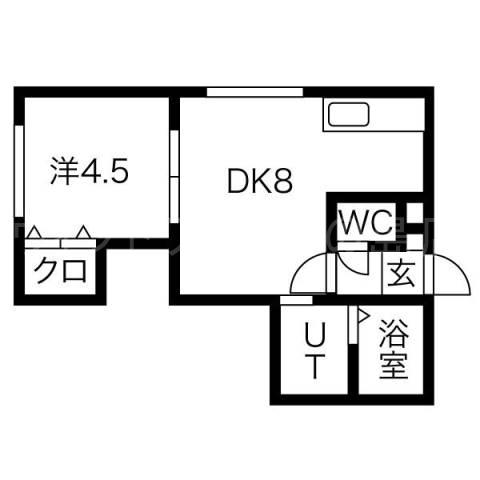 ブリックスクエア(1LDK/3階)の間取り写真