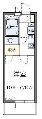 レオパレスベルファム(1K/2階)の間取り写真