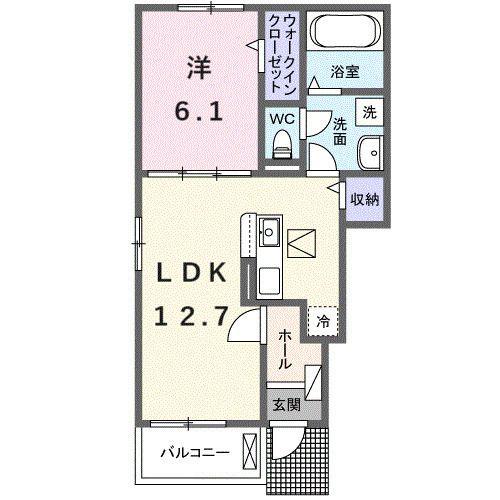 フェリーチェ(1LDK/1階)の間取り写真