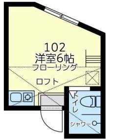 ユニテックホームズ(ワンルーム/1階)の間取り写真