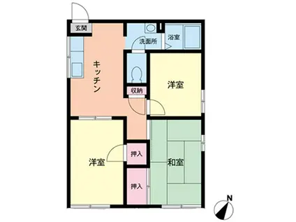 アネスタ武蔵野(3DK/1階)の間取り写真