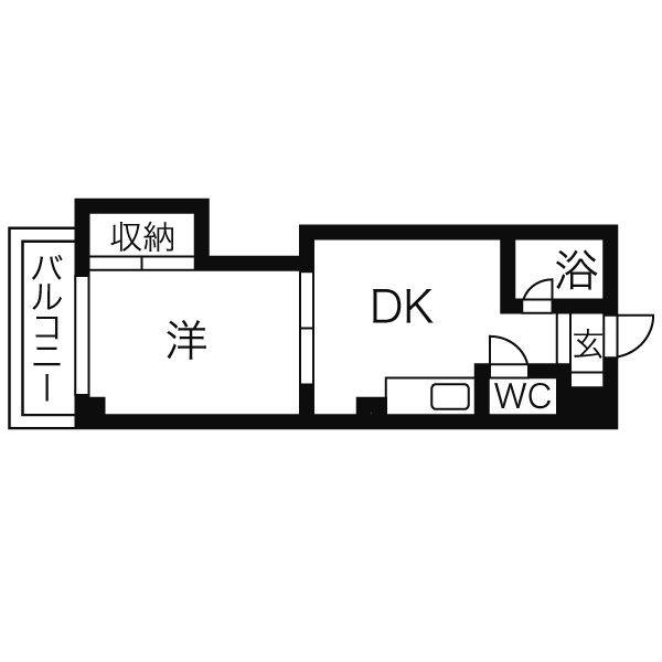 GOOD24(1DK/3階)の間取り写真