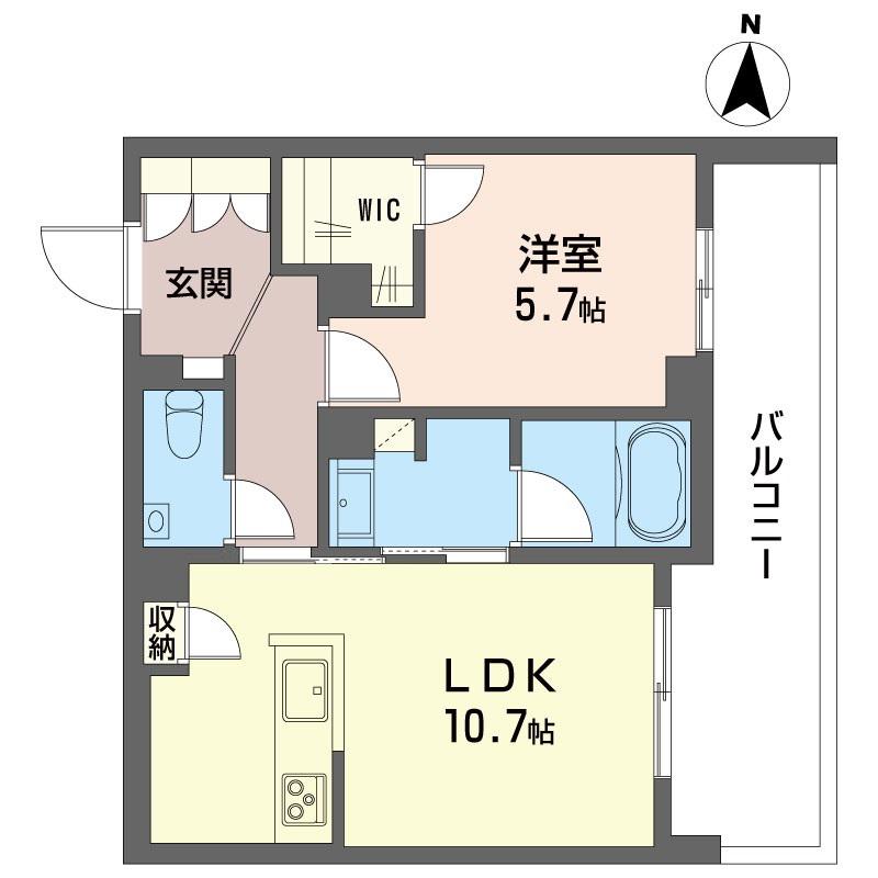 マーリエ(1LDK/3階)の間取り写真