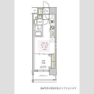 アーバネックス東梅田(1LDK/3階)の間取り写真