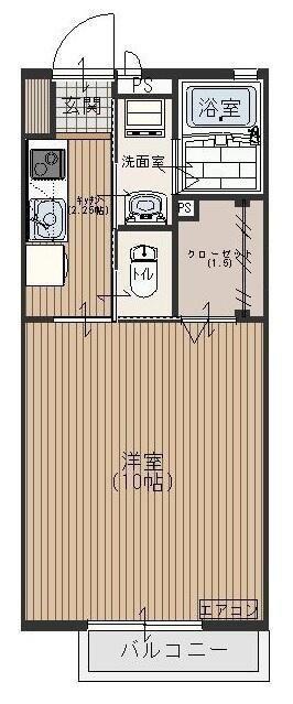 ラコンフィアンサ(1K/1階)の間取り写真
