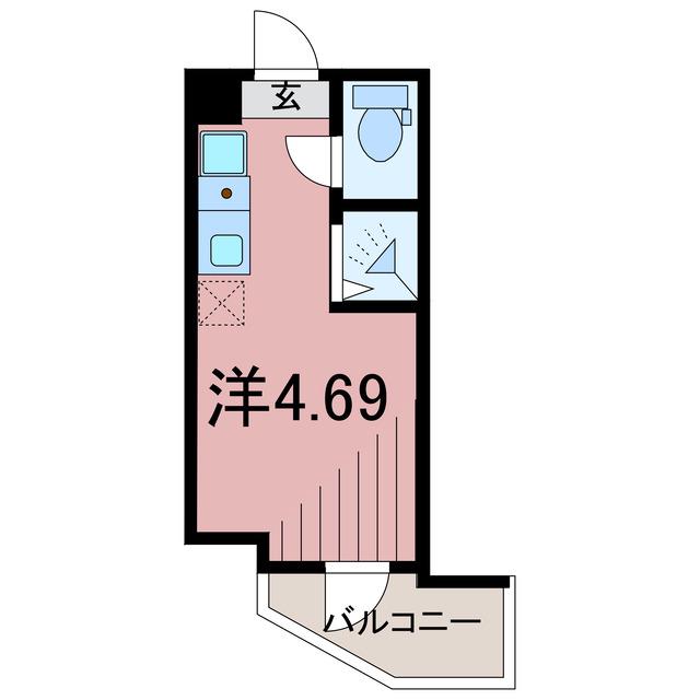 CUBE KANAMACHI V(ワンルーム/3階)の間取り写真