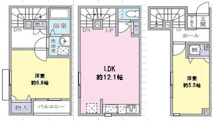 プリモカーサ(2LDK/1階)の間取り写真