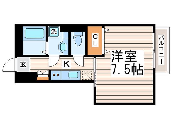 アーバングレイス(1K/1階)の間取り写真