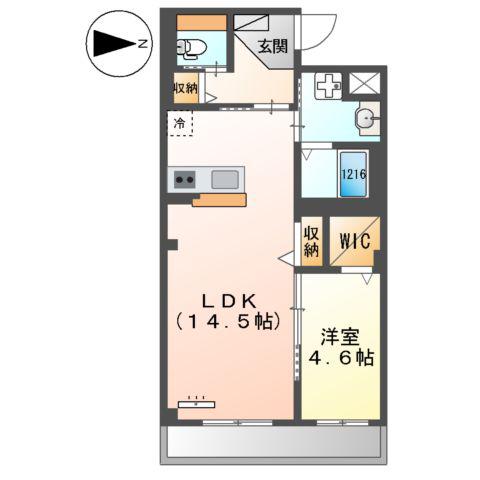 中村区鳥居西通2丁目マンション(1LDK/3階)の間取り写真