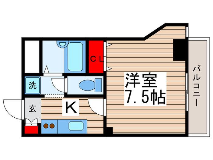 エリクシール南行徳壱番館(1K/1階)の間取り写真
