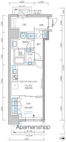 パークアクシス池袋イースト(1LDK/3階)の間取り写真