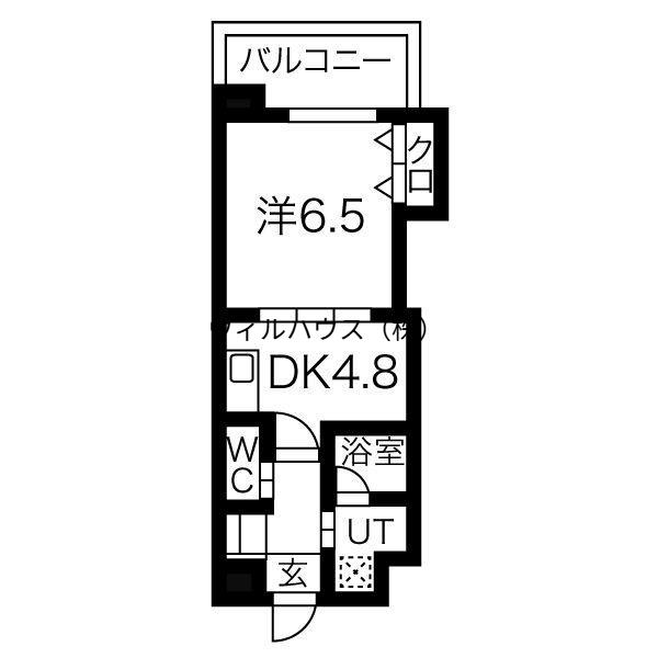 W.O.B.SAKAI(1K/9階)の間取り写真
