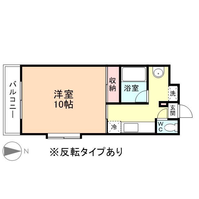 PLAZA希望の朝南館A(1K/1階)の間取り写真