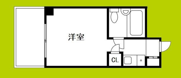 ヴィラース旭(ワンルーム/1階)の間取り写真