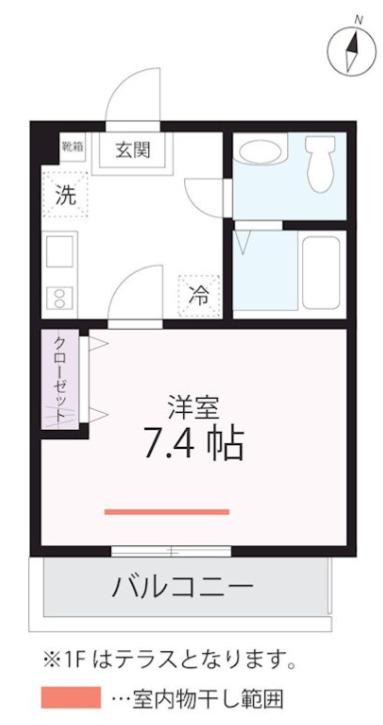 QUIET CRAB HOUSE 鶴見浅野(1K/2階)の間取り写真