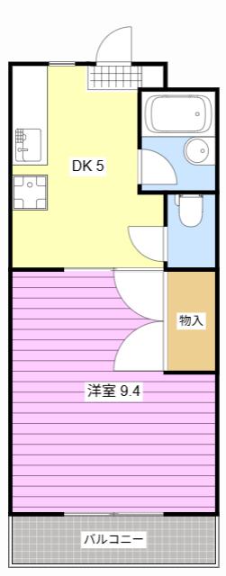 メゾンDEダイエー(1DK/1階)の間取り写真