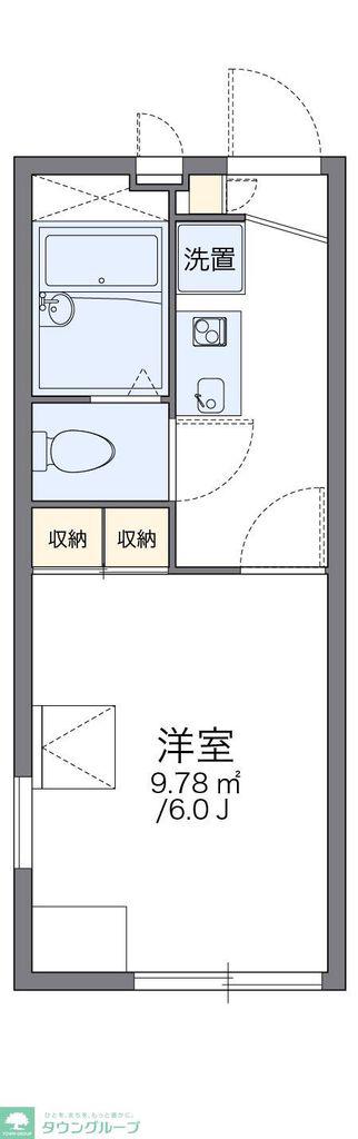 レオパレス都岡(1K/1階)の間取り写真