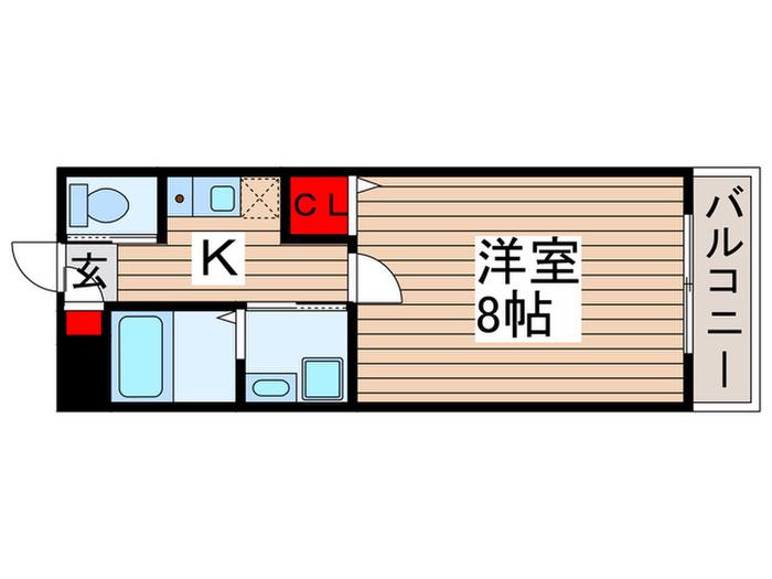 SK拾弐番館(1K/1階)の間取り写真