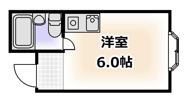 サンフラワー長居東(ワンルーム/3階)の間取り写真