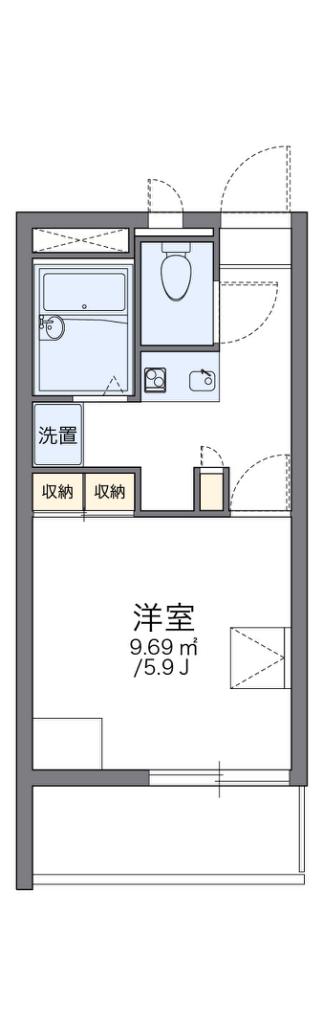 レオパレスグランデ泉A(1K/2階)の間取り写真
