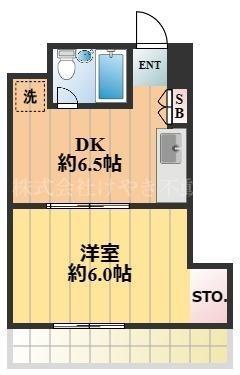 第二若木コーポ(1DK/7階)の間取り写真