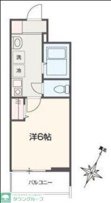 MELLAS西大宮IV(1K/3階)の間取り写真