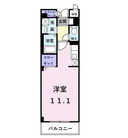 エストグリーン(ワンルーム/3階)の間取り写真