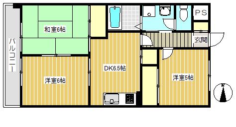 鈴木マンション(3DK/3階)の間取り写真
