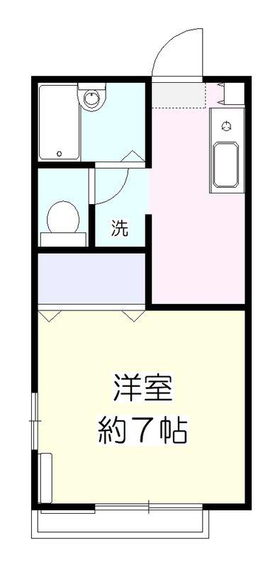 ハイツソフィア(1K/1階)の間取り写真
