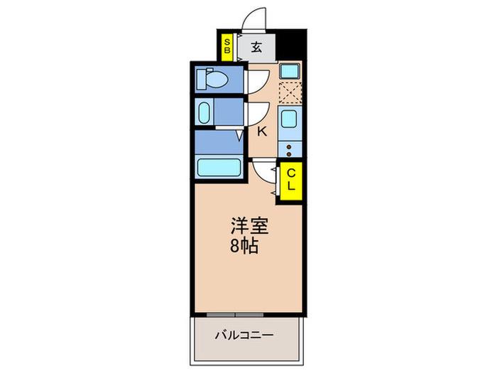 LIVIAZ KOBE SOLEIL(1K/6階)の間取り写真